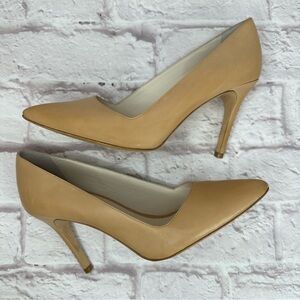 Alice Olivia Whipstitch Women’s 8.5 Shoe Point Toe Stiletto Leather Heel Pump